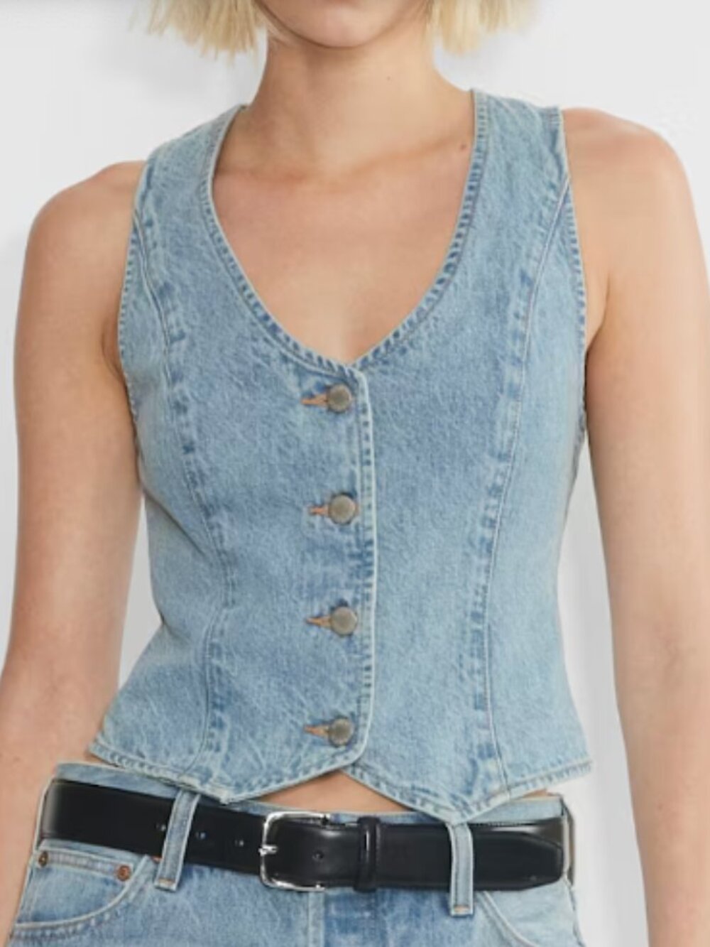 Denim Forum The '90s Mia Denim Vest